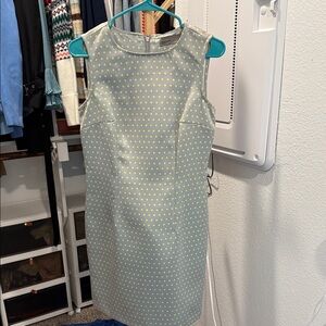 Vero Moda Green Sheath Mini Dress Mock Neck Sleeveless